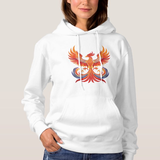 Glowing mythological Fantasy Phoenix Bird T Shirt (Framsida)
