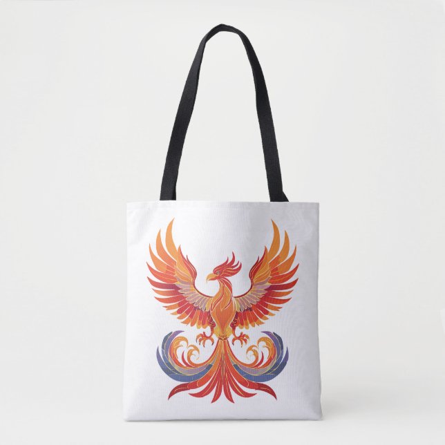Glowing mythological Fantasy Phoenix Bird Tygkasse (Framsida)
