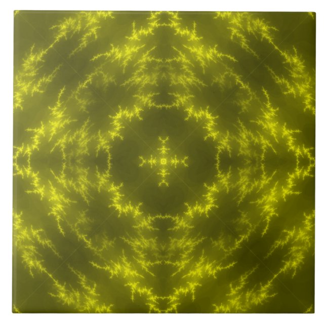 Glowing Neon Electric Thunder Bolts Kakelplatta (Framsidan)