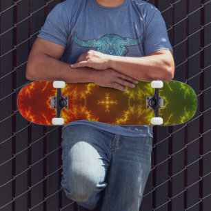 Glowing Neon Electric Thunder Bolts Mini Skateboard Bräda 18,5 Cm