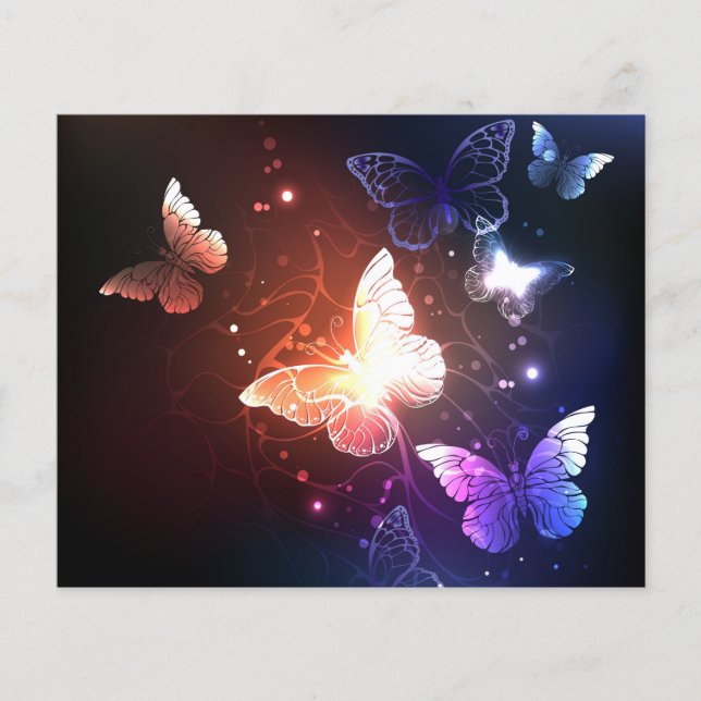 Glowing Night Butterflies Flygblad (Framsidan)