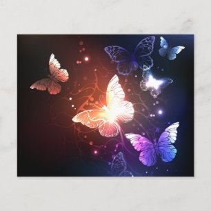 Glowing Night Butterflies Flygblad