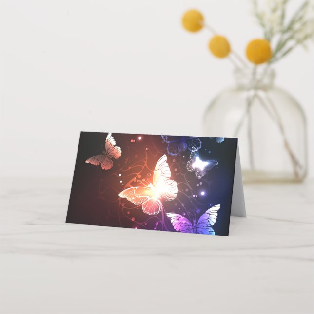 Glowing Night Butterflies Lojalitetskort (Framsida)