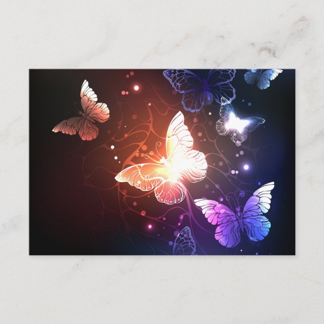 Glowing Night Butterflies Rådkort (Framsida)