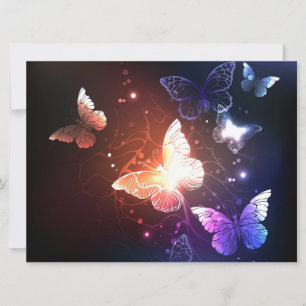 Glowing Night Butterflies Spara Datumet