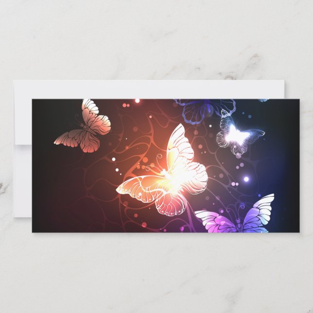 Glowing Night Butterflies Spara Datumet (Framsida)