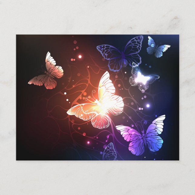 Glowing Night Butterflies Tilläggskort (Framsida)