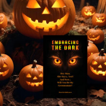 Glowing Orange Eyes Halloween Groomsmen Proposal