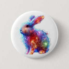 Glowing Prism Rabbit - Etheral Neon Light Animal Knapp