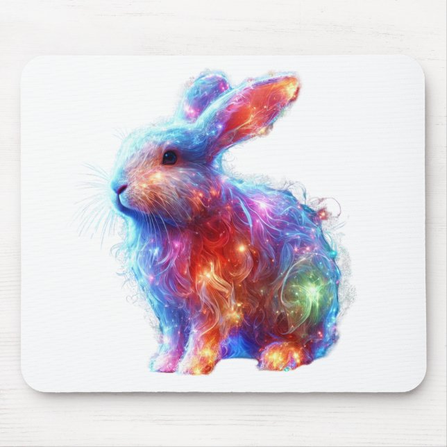 Glowing Prism Rabbit - Etheral Neon Light Animal Musmatta (Framsidan)