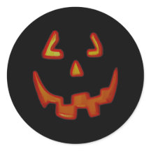 Glowing Pumpkin Ansikte Stickers