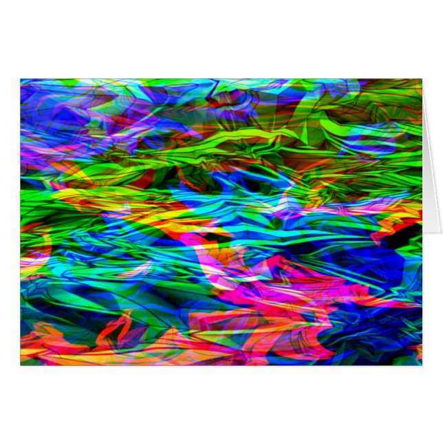 Glowing Rainbow Abstrakt Hälsningskort (Framsidan Horizontal)