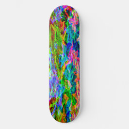 Glowing Rainbow Abstrakt Old School Skateboard Bräda 21,6 Cm