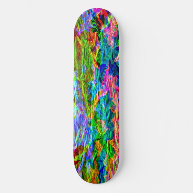 Glowing Rainbow Abstrakt Old School Skateboard Bräda 21,6 Cm (Framsida)