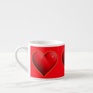 Glowing Red 3-D Heart Espressomugg