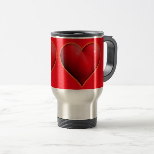 Glowing Red 3-D Heart Resemugg (Framsida höger)