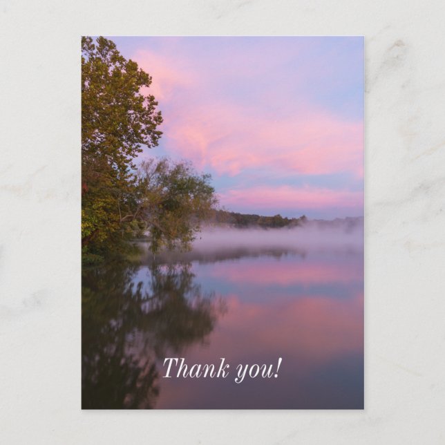 Glowing Rosa Morgon Vykort (Framsida)