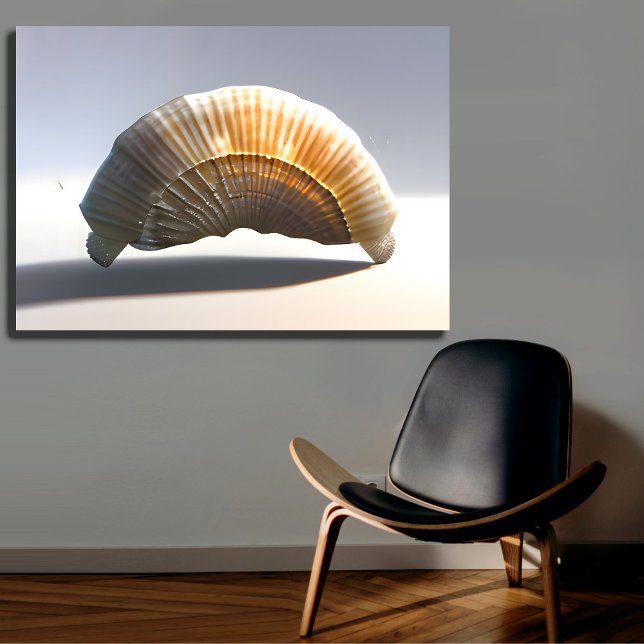 Glowing Seashell Wall Art Coastal Decor Canvastryck (Skapare uppladdad)