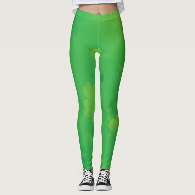 Glowing Shamrocks Leggings (Framsida)
