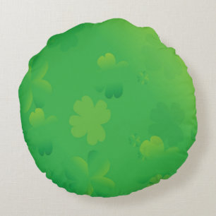Glowing Shamrocks Rund Kudde