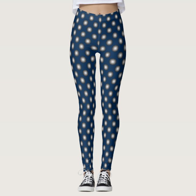 Glowing Silver Polka Dot Leggings (Framsida)