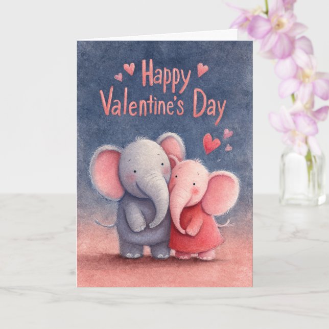 Glowing Smile Valentine Card Kort (Orkide)
