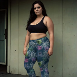 Glowing Spiders Rainbow colorful arachnid allure Leggings