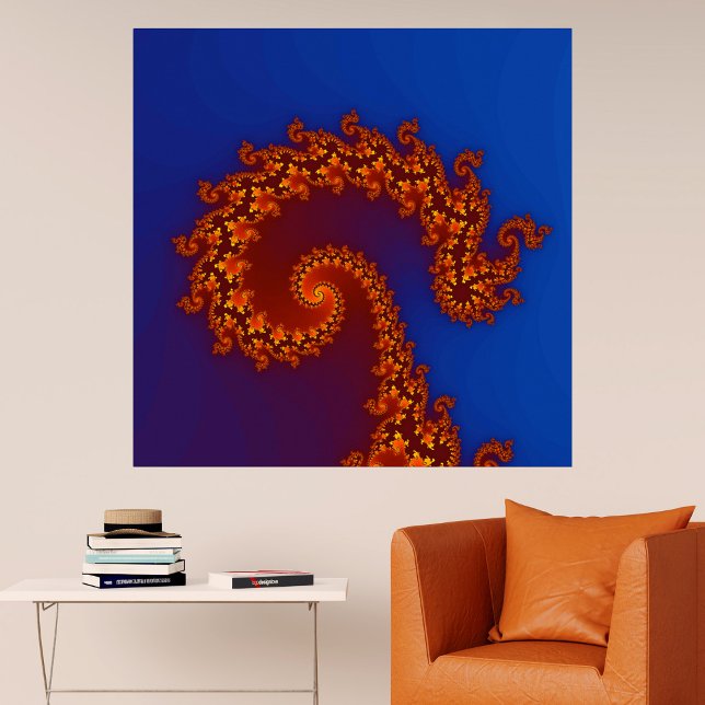 Glowing Spiral Fractal Poster (Skapare uppladdad)