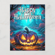 Glowing Spooky Halloween Pumpkin