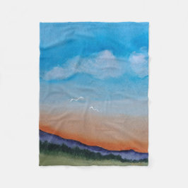 Glowing Sunset Backe Fleecefilt