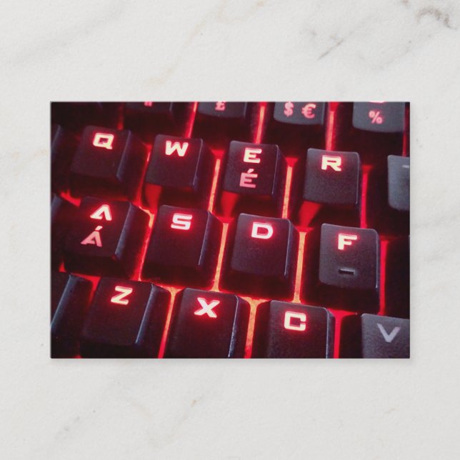 Glowing Tangentbord Visitkort (Framsida)