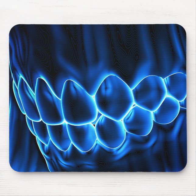 Glowing Teeth Bita & Gums Dentist Mousepad Musmatta (Framsidan)