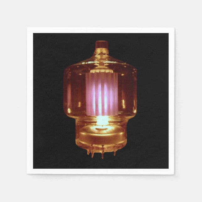 Glowing Transmit Vacuum Tube Pappersservett (Framsidan)