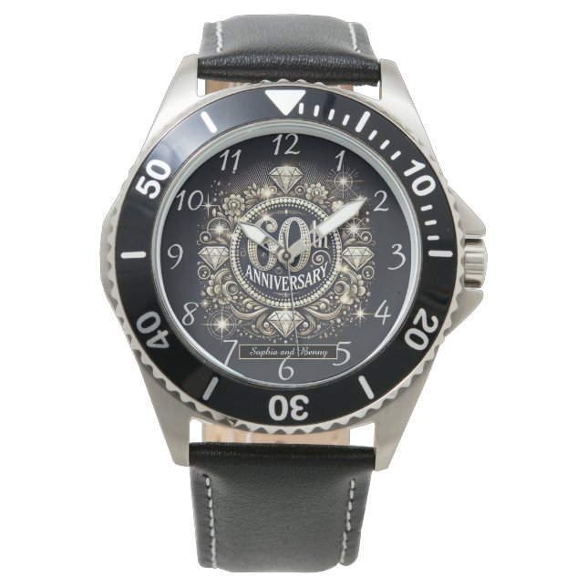 Glowing Tribute: 60-årsjubileum Armbandsur (Framsida)