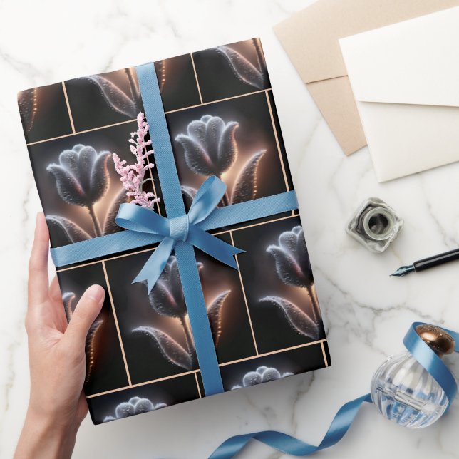 Glowing Tulip med regndroppar Presentpapper (Gifting)