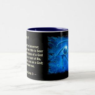 Glowing WADJET ÖGA of HORUS & Ord Gift Mugg