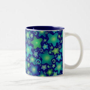 Glowing Watercolor Galaxy Två-Tonad Mugg
