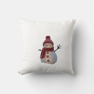 Glowing Winter Snowman - Cozy Christmas Night Kudde