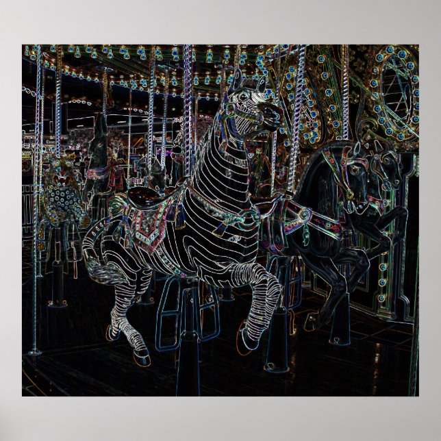 Glowing Zebra Poster (Framsidan)