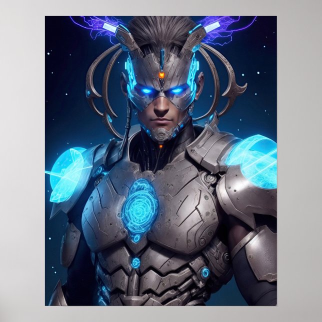Glowing Zeus Cyborg Poster (Framsidan)