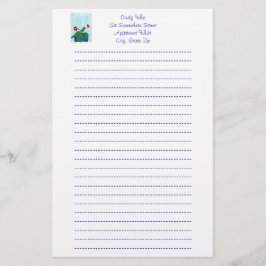 Gloxinia African Violet Flower Led Stationery Brevpapper