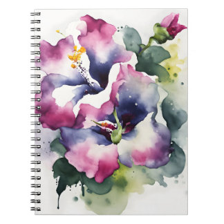 Gloxinia - Watercolor flowers Anteckningsbok