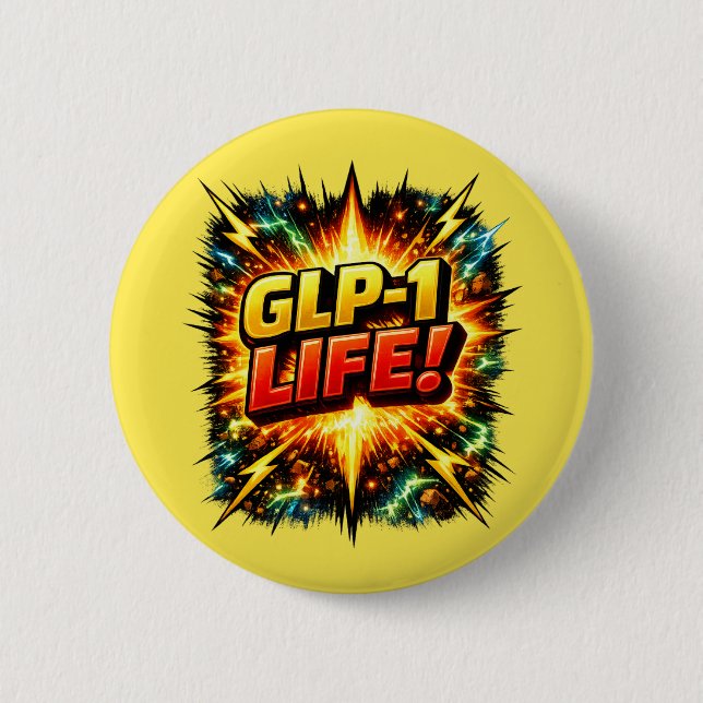 GLP-1 LIV! Comic Pop Art Knapp (Framsida)
