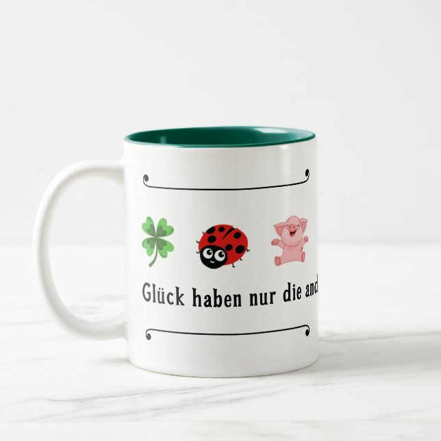 Glück haben nur die anderen Två-Tonad mugg (Vänster)