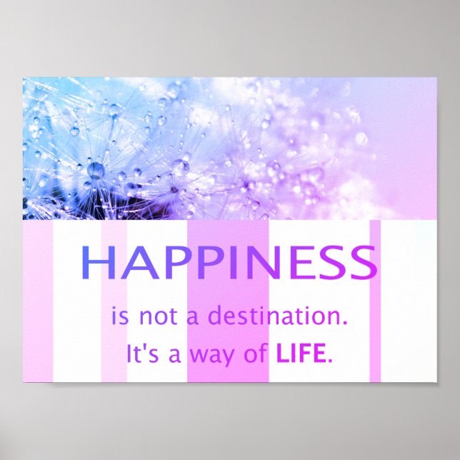 Glück schöne Sprüche Sprichwort Zitate Pusteblume Poster (Framsidan)