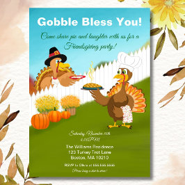 Glucka dig roliga kalkonens vänner tack inbjudningar