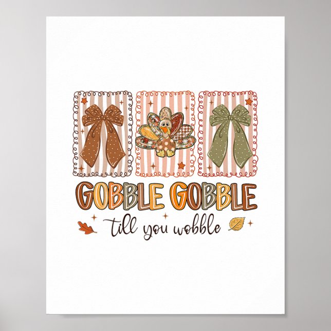 Glucka Glucka Till Du Vacklar Thanksgiving Kalkon  Poster (Framsidan)