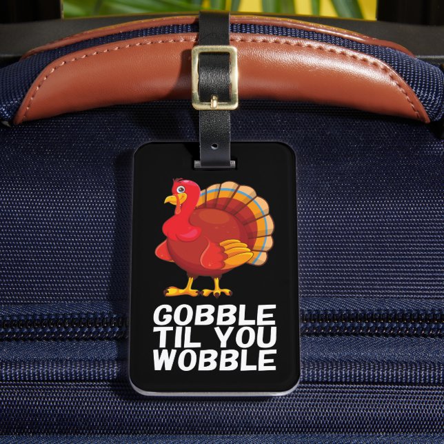 Glucka Glucka Tills Du Vacklar Rolig Thanksgiving Bagagebricka (Framsida Insitu 2)