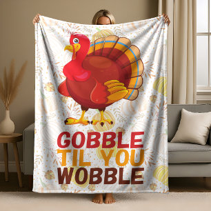 Glucka Glucka Tills Du Vacklar Rolig Thanksgiving Fleecefilt