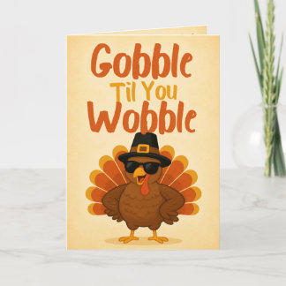 Glucka till dess du vinglar Thanksgiving-kort Helgkort